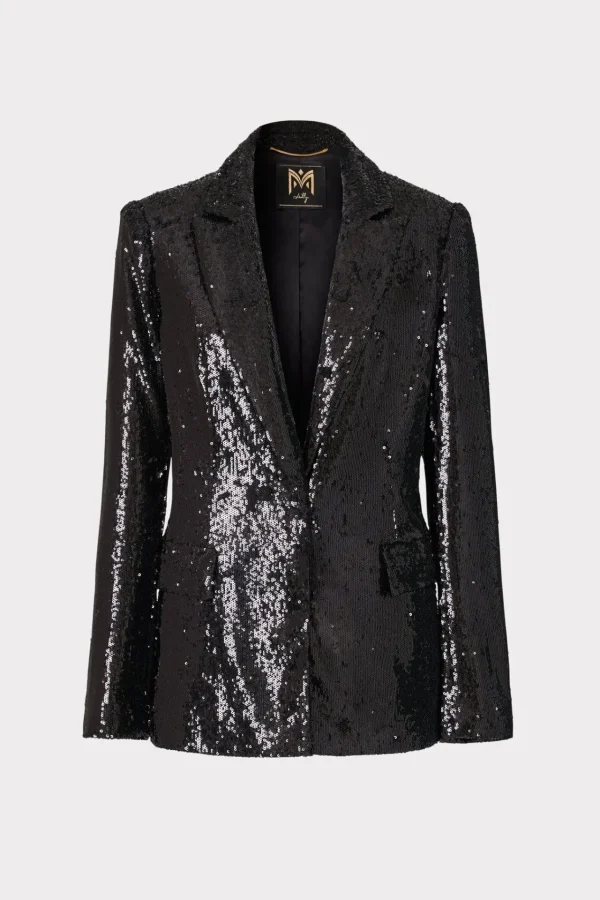 MILLY Coats & Jackets-Alexa Sequins Blazer