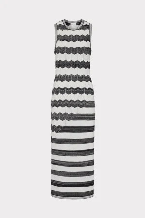 MILLY Sundresses-Asymetrical Zig Zag Midi Dress