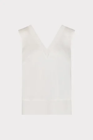 MILLY Tops-Avianna Satin Sleeveless Top