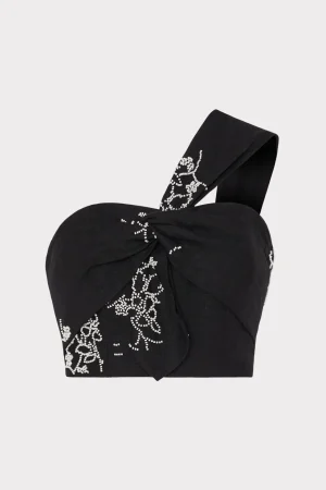 MILLY Tops-Beaded Embroidery Top