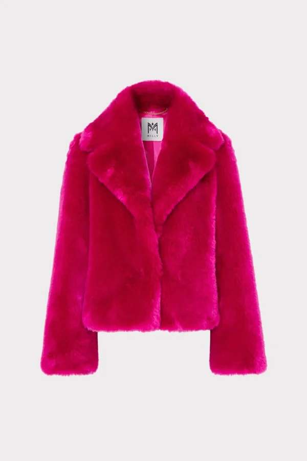 MILLY Coats & Jackets-Faye Faux Fur Coat