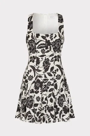 MILLY Day Dresses-Flowers Of Spain Linen Mini Dress