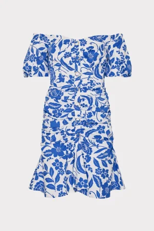 MILLY Sundresses-Flowers Of Spain Off The Shoulder Dress
