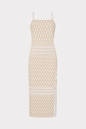 MILLY Sundresses-Gradient Zig Zag Midi Dress