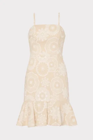 MILLY Sundresses-Linen Embroidered Dress