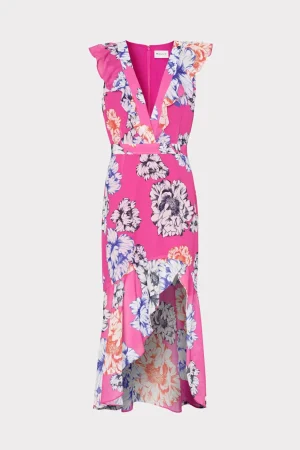 MILLY Sundresses-Nanci Petals In Bloom Ruffle Dress