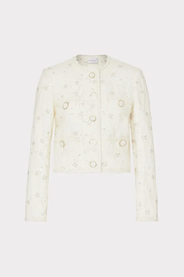 MILLY Coats & Jackets-Pheobe Beaded Jacket