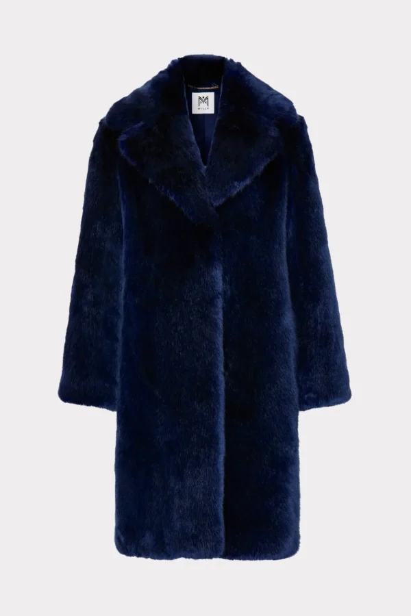 MILLY Coats & Jackets-Riley Faux Fur Coat