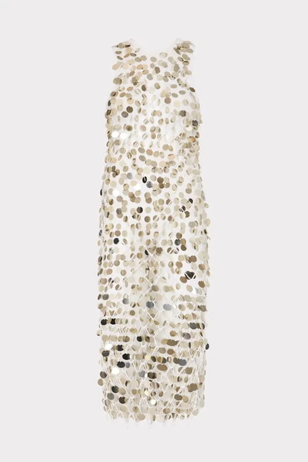MILLY Cover-Ups-Sequin Crochet Midi Dress