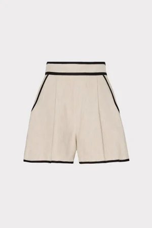 MILLY Shorts-Solid Linen Shorts