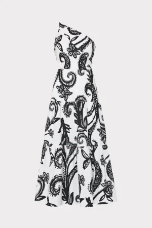 MILLY Day Dresses-Vintage Vine Poplin Dress